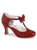 Pin Up Couture - Womens FLAPPER-11 Shoes Red, Size-7