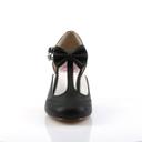 Pinup Couture FLAPPER-11 Series 3" Kitten Heel T-Strap Pump - Pink Faux Leather - 12