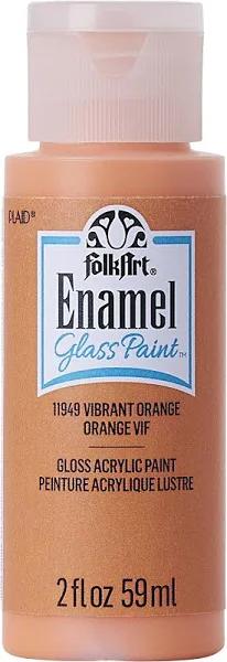 Plaid FolkArt Enamels Paints Vibrant Orange