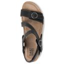 Planet Beck Black Leather Black Womens Leather Sandals Flat Sandals