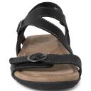 Planet Beck Black Leather Black Womens Leather Sandals Flat Sandals