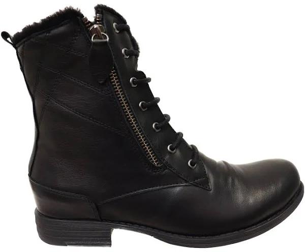 Planet Hit Lace Up Boot in Black 8