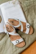 Planet Shoes Beck White Leather Sandal White 9