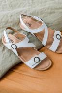 Planet Shoes Beck White Leather Sandal White 9