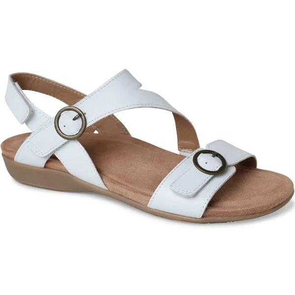 Planet Shoes Beck White Leather Sandal White 9