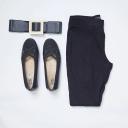 Planet Shoes Fergie Black Leather Ballet Flats Black 7
