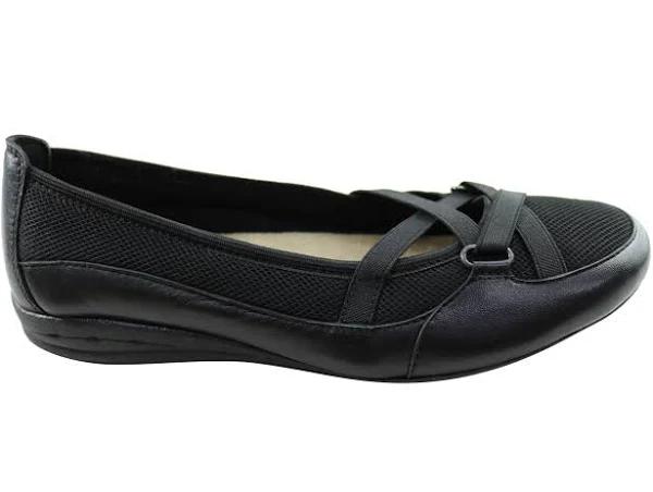 Planet Shoes Fergie Black Leather Ballet Flats Black 7