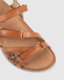 Planet Shoes Malu Sand Brown Leather Sandal Brown 9