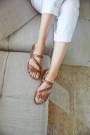 Planet Shoes Malu Sand Brown Leather Sandal Brown 9