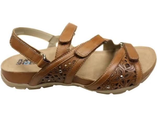 Planet Shoes Malu Sand Brown Leather Sandal Brown 9
