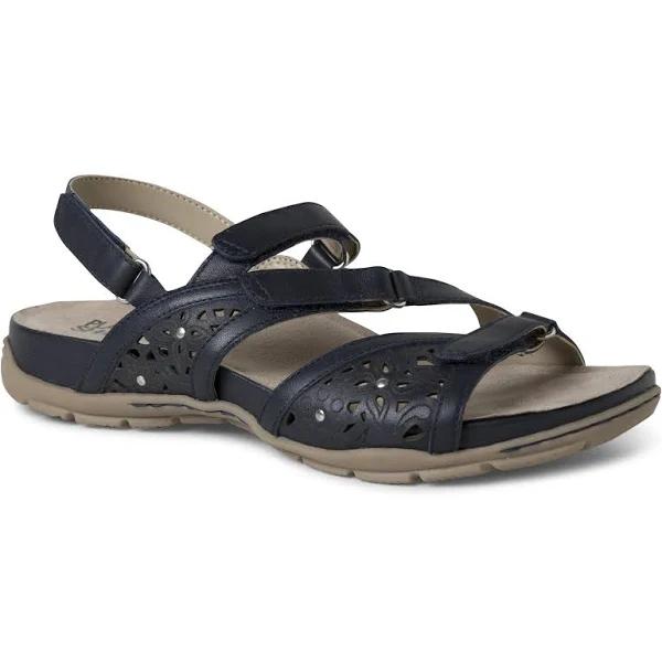 Planet Shoes Malu Womens Comfortable Supportive Leather Sandals Navy 10 AUS or 41 EUR