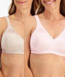 Playtex 18 Hour Ultimate Lift & Support Wirefree Bra 2 Pack Size: 18 B