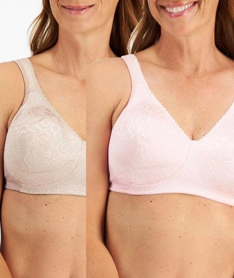 Playtex 18 Hour Ultimate Lift & Support Wirefree Bra 2 Pack Size: 20 D, Price History & Comparison