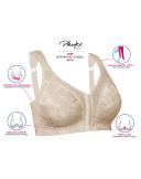 Playtex 4695b 18 Hour Custom Flex Back Wirefree Bra - Black, 36B