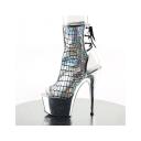 Pleaser ADORE-1018HG, 7" Platform Open Toe/Heel Ankle - Silver 11