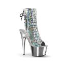 Pleaser ADORE-1018HG, 7" Platform Open Toe/Heel Ankle - Silver 11