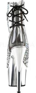Pleaser ADORE-1018HG, 7" Platform Open Toe/Heel Ankle - Silver 8
