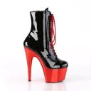 Pleaser ADORE-1020, 7" Lace-Up Ankle Boot - Black Matte 6