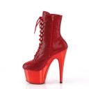 Pleaser ADORE-1020CHRS Red Rhinestone Ankle Boot Size 10