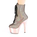 Pleaser ADORE-1020HFN Red Holo/Red Chrome Ankle Boot Size 12