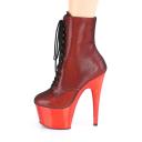 Pleaser ADORE-1020HFN Red Holo/Red Chrome Ankle Boot Size 12