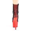 Pleaser ADORE-1020HFN Red Holo/Red Chrome Ankle Boot Size 12