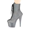 Pleaser ADORE-1020HFN Red Holo/Red Chrome Ankle Boot Size 12