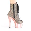 Pleaser ADORE-1020HFN Red Holo/Red Chrome Ankle Boot Size 12