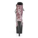 Pleaser ADORE-1020LP Pewter Leopard Print Holo Boot Size 7