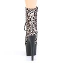 Pleaser ADORE-1020LP Pewter Leopard Print Holo Boot Size 8