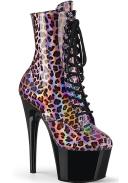 Pleaser ADORE-1020LP Pink Hologram/Black Ankle Boot Size 12