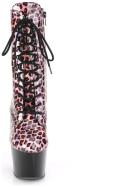 Pleaser ADORE-1020LP Pink Hologram/Black Ankle Boot Size 9