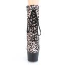 Pleaser ADORE-1020LP Pink Hologram/Black Ankle Boot Size 9