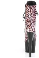 Pleaser ADORE-1020LP Pink Hologram/Black Ankle Boot Size 9