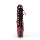 Pleaser ADORE-1020SP Red Holo Snake Print/Blk Matte UK 6