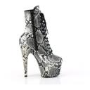 Pleaser ADORE-1020SP Red Holo Snake Print/Blk Matte UK 6