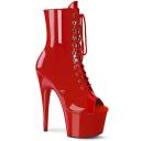 Pleaser ADORE-1021 Red Faux Leather/Red Matte Size 11