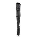 Pleaser ADORE-3028 Black Faux Leather Thigh Boot Size 12