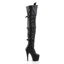 Pleaser ADORE-3028 Black Faux Leather Thigh Boot Size 12