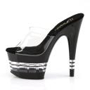 Pleaser ADORE-701LN Clear/Black Slide Size 11