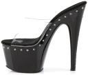Pleaser ADORE-701LS Clear/Black Slide Size 11