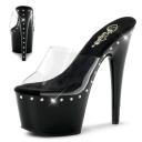 Pleaser ADORE-701LS Clear/Black Slide Size 12