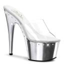 Pleaser ADORE-701LS Clear/Black Slide Size 5