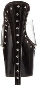 Pleaser ADORE-701LS Clear/Black Slide Size 5