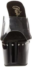 Pleaser ADORE-701LS Clear/Black Slide Size 5