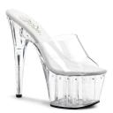 Pleaser ADORE-701LS Clear/Black Slide Size 9