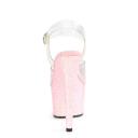 Pleaser ADORE-708LG Clr/B. Pink Glitter UK 9