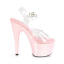 Pleaser ADORE-708LG Clr/B. Pink Glitter UK 9