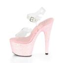 Pleaser ADORE-708LG Clr/B. Pink Glitter UK 9