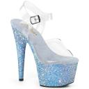 Pleaser ADORE-708LG Clr/B. Pink Glitter UK 9
